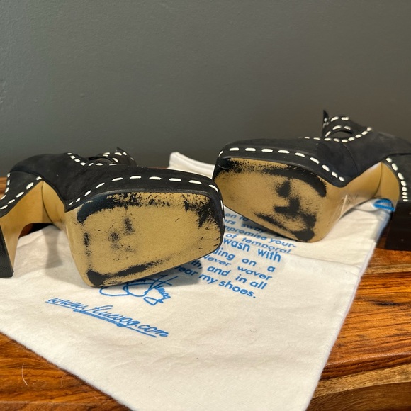 John Fluevog 90’s vintage Munster black and white stitching - Picture 5 of 7